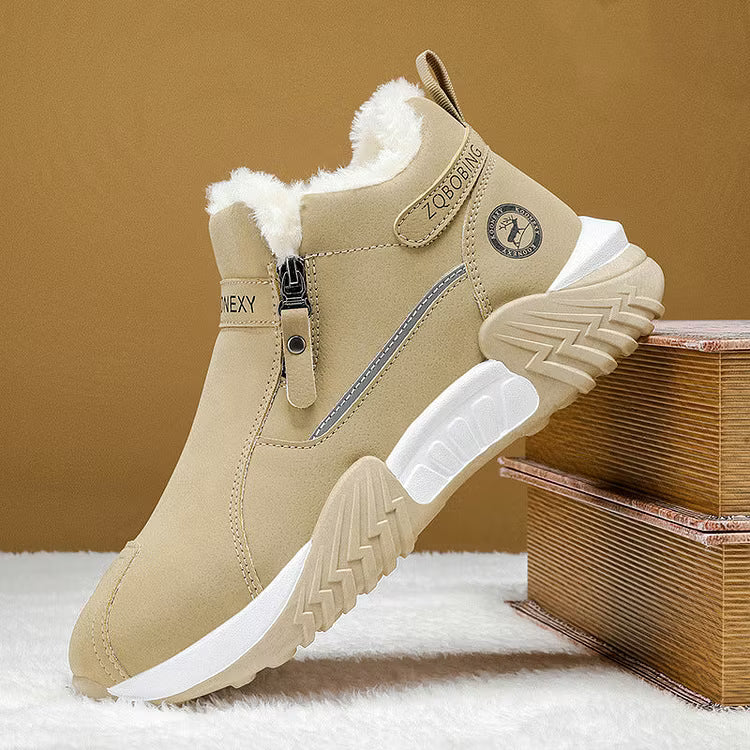 Men's Warm PU Leather Casual Sneakers