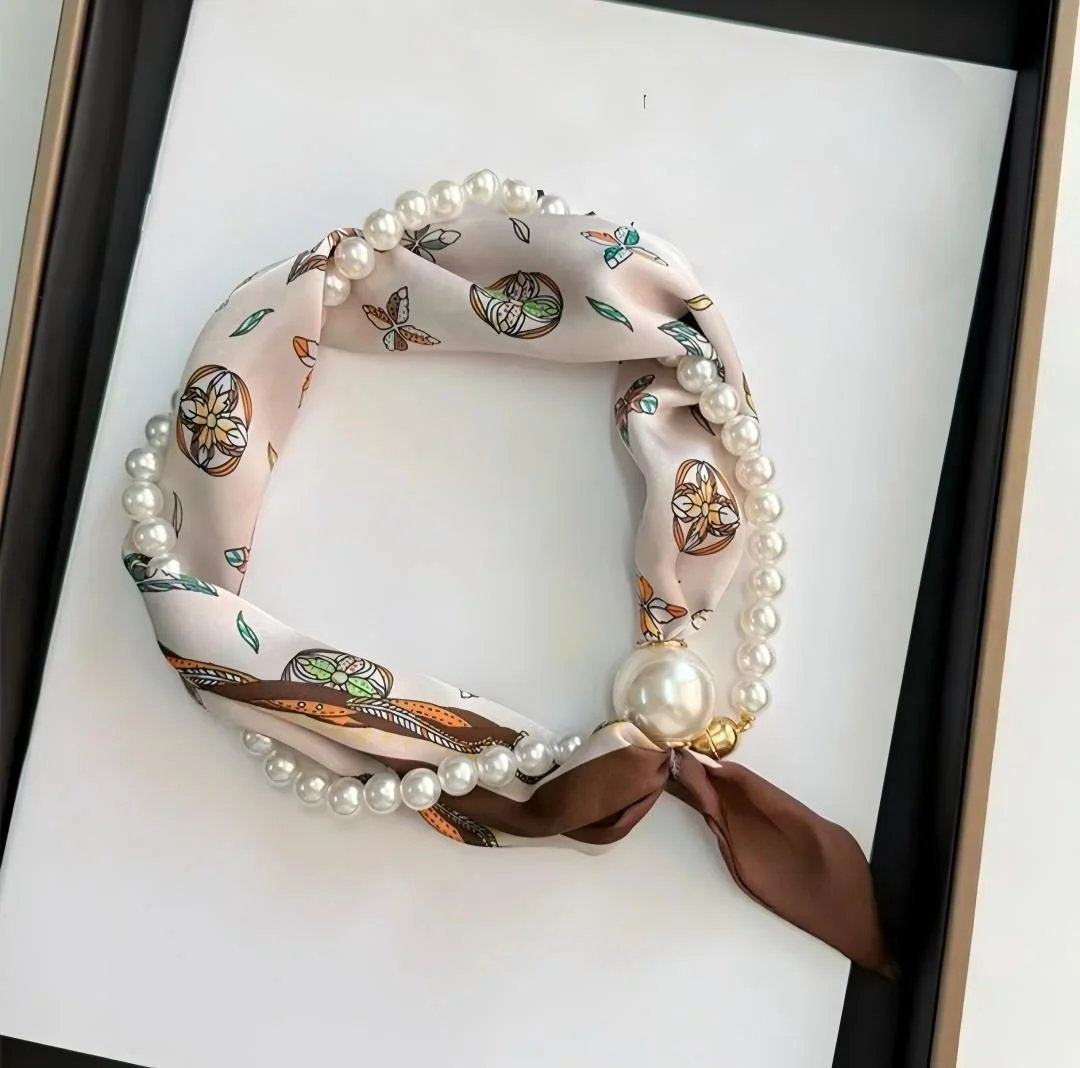 π25K+ SOLD π₯2026 HOT SALE β¨ Effortless Glamour: Pop-On Pearl Necklace Scarf π§£