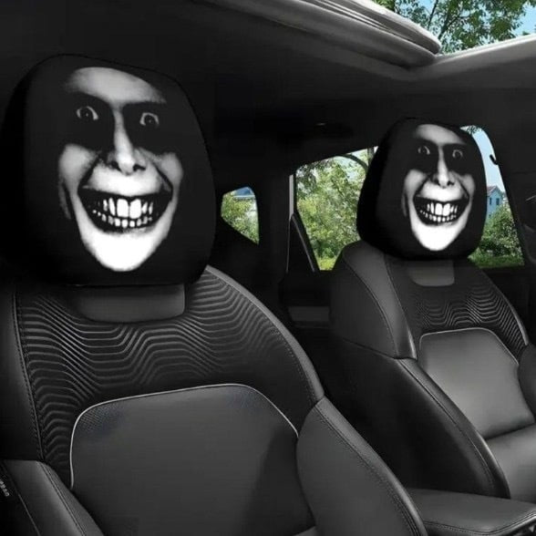 π Funny Cartoon Car Headrest Covers β 2PCS Universal Fit π