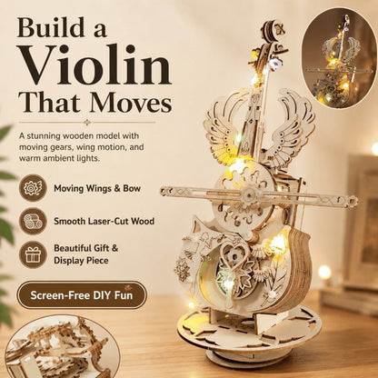 DIY Wooden Cello Music Box