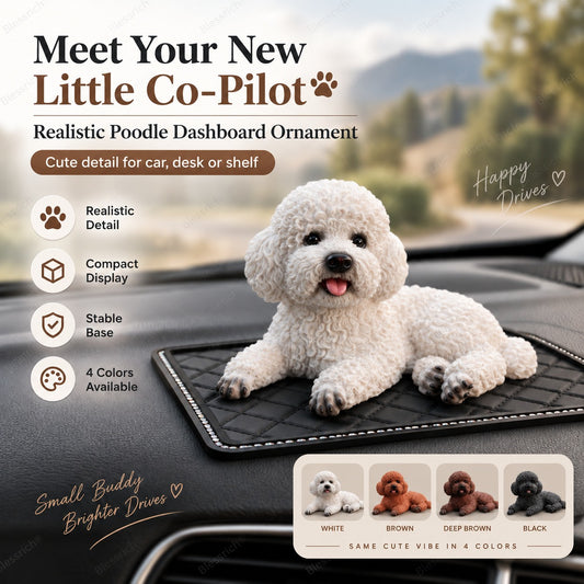Poodle Car Ornament – The Cutest Dashboard Upgrade 🐶✨