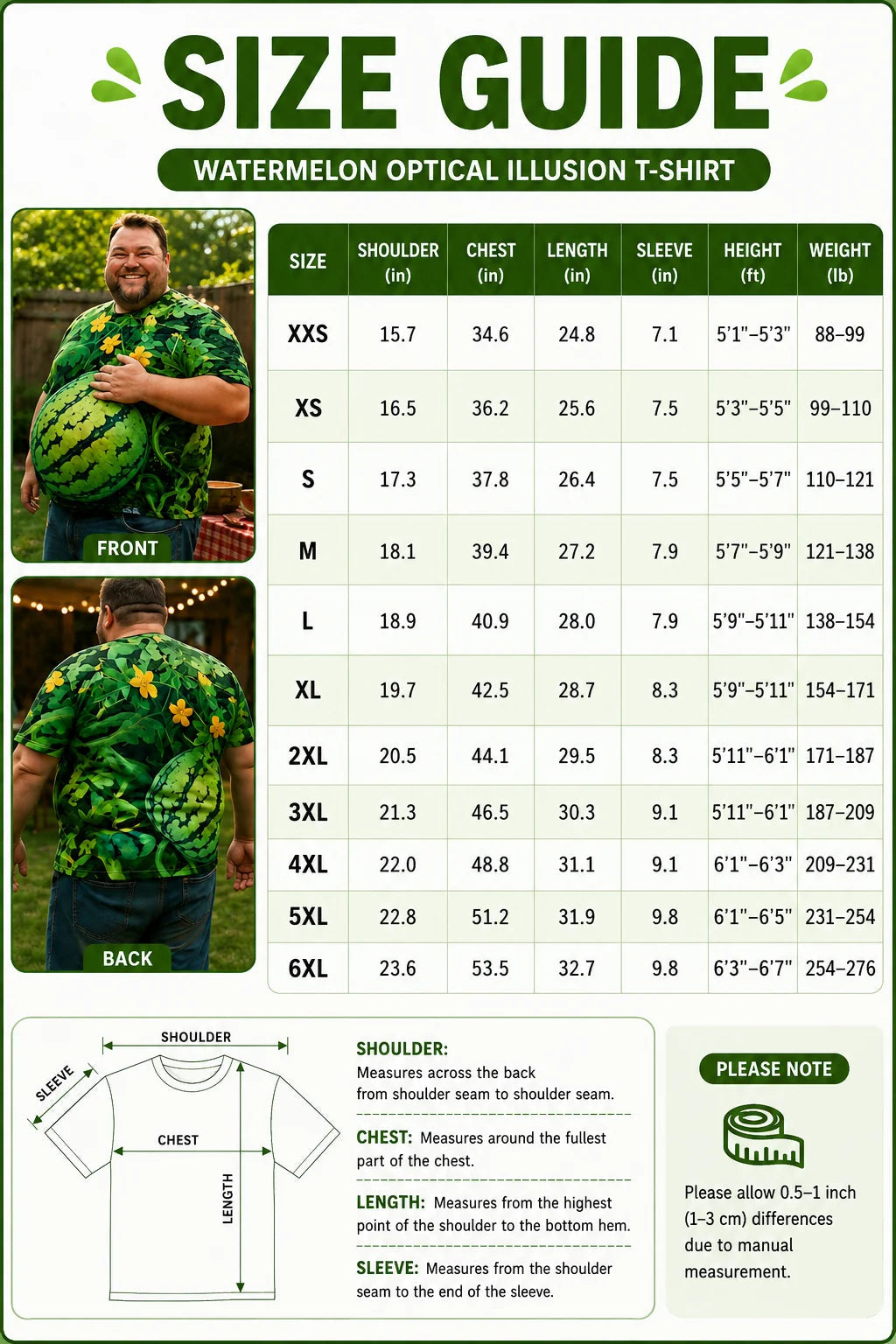 Men's Funny 3D Watermelon T-Shirt – The Shirt That Makes Everyone Smile