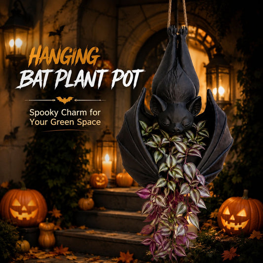 🦇 Hanging Bat Plant Pot🎃Spooky Garden Decor Planter