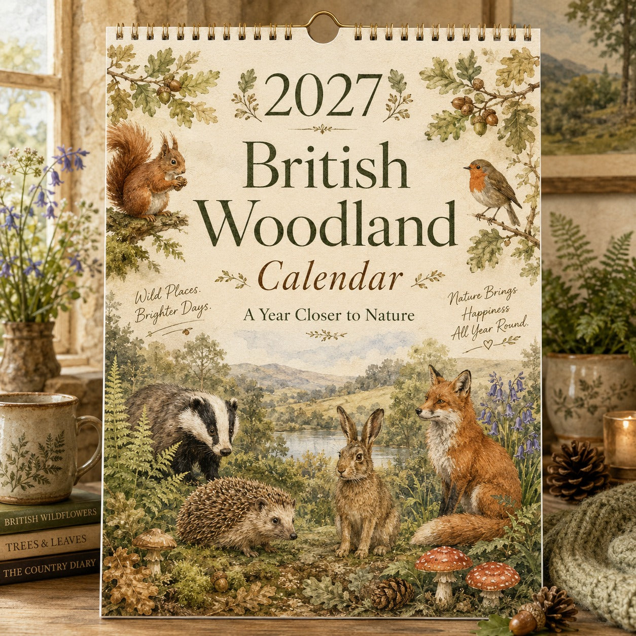 2027 Woodland Calendar｜A4 Hanging Calendar