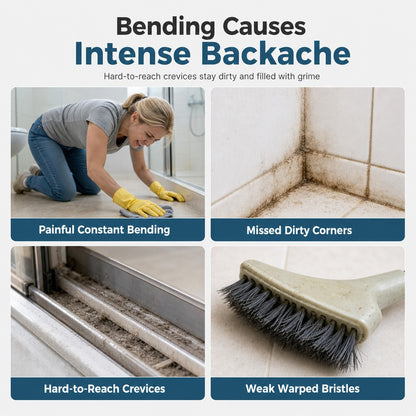 🧽 Long-Handle Corner Scrub Brush – Reach Tight Spaces Easily