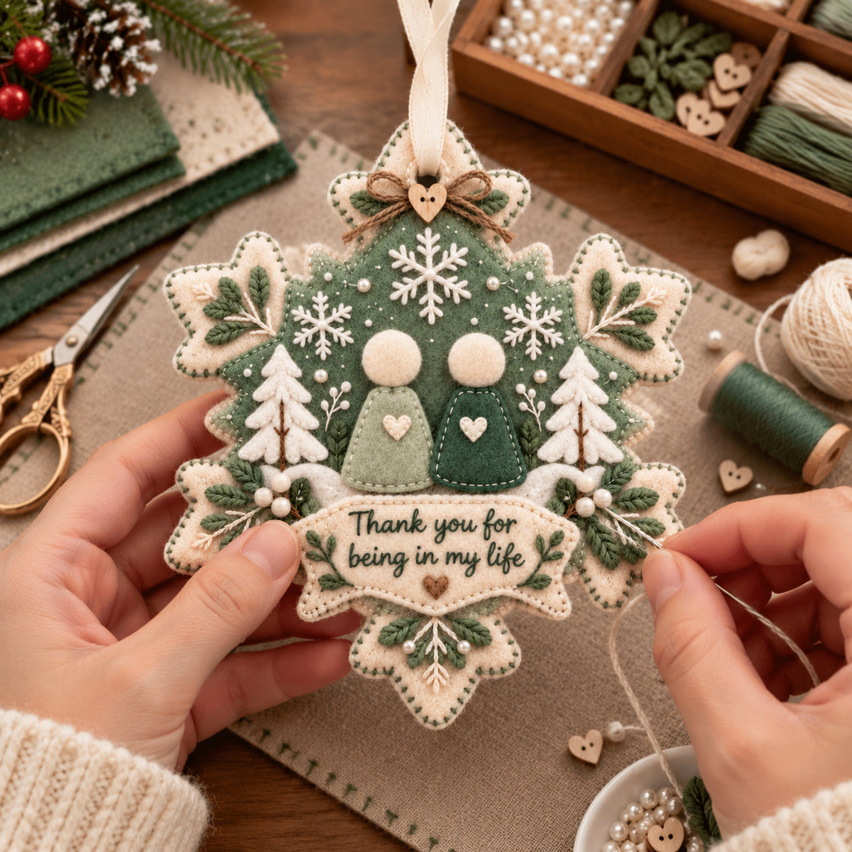 🧶Felt Holiday Keepsake Ornament