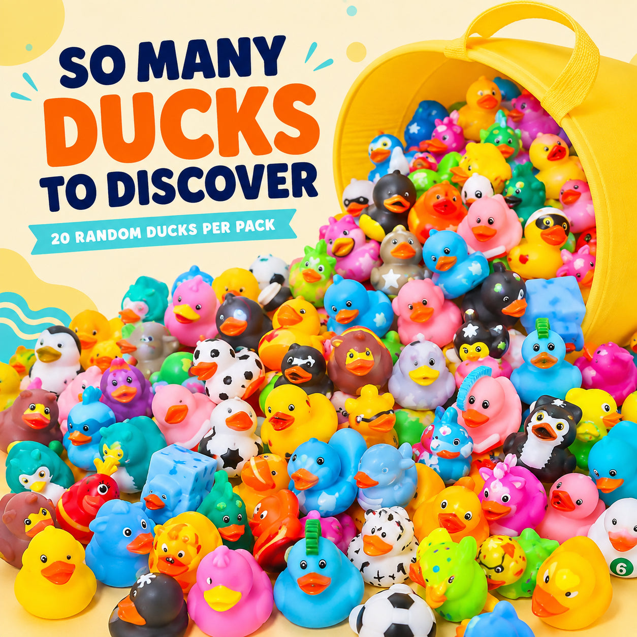 🦆 20-Piece Mystery Duck Mix™ – Every Pack Is a Surprise!