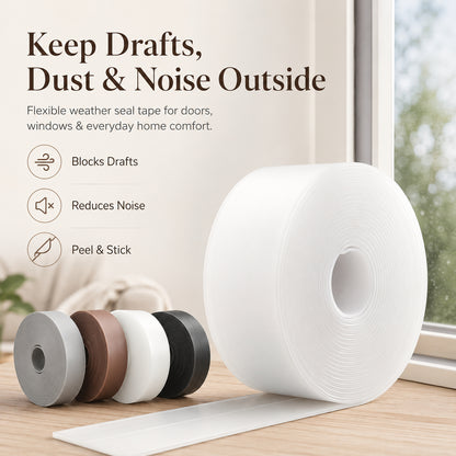 Door Weather Stripping – 16.4Ft Self-Adhesive Draft Stopper