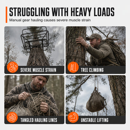 📢📢50% OFF !! ⏰Hoist Block and Tackle Hunting Equipment Hoisting System
