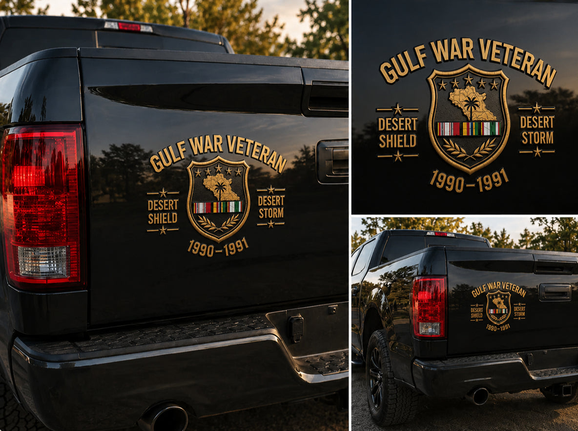 Gulf War Veteran Desert Storm 1990–1991 Military Emblem Decal Sticker Badge