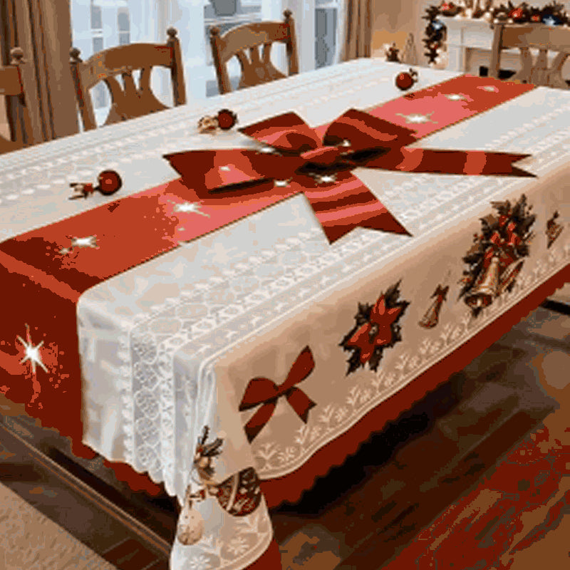 🎄🎁Stylish Christmas Printed Tablecloth – Stain Resistant, Wrinkle-proof, Easy Wash ✨