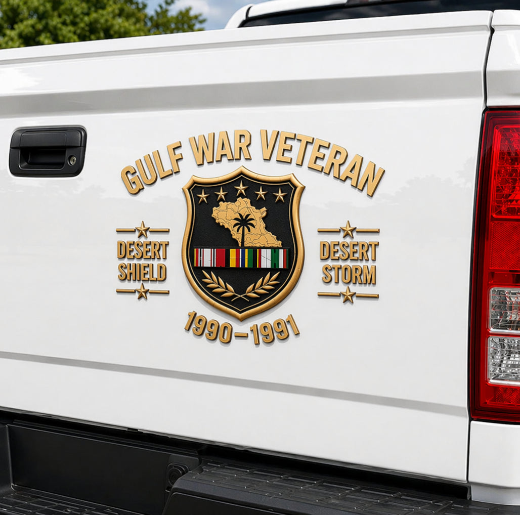 Gulf War Veteran Desert Storm 1990–1991 Military Emblem Decal Sticker Badge
