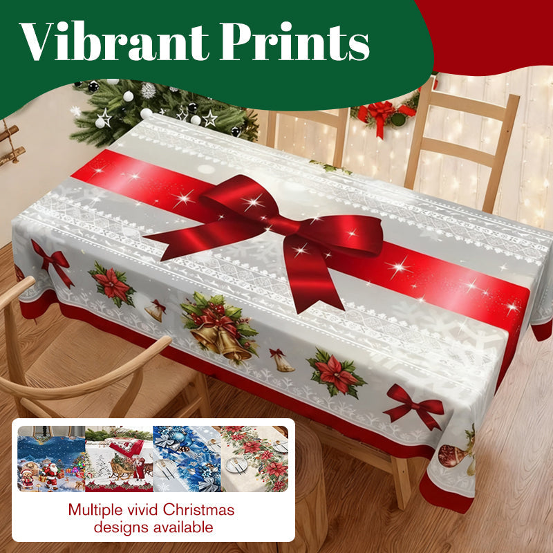 🎄🎁Stylish Christmas Printed Tablecloth – Stain Resistant, Wrinkle-proof, Easy Wash ✨