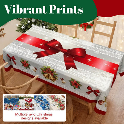🎄🎁Stylish Christmas Printed Tablecloth – Stain Resistant, Wrinkle-proof, Easy Wash ✨
