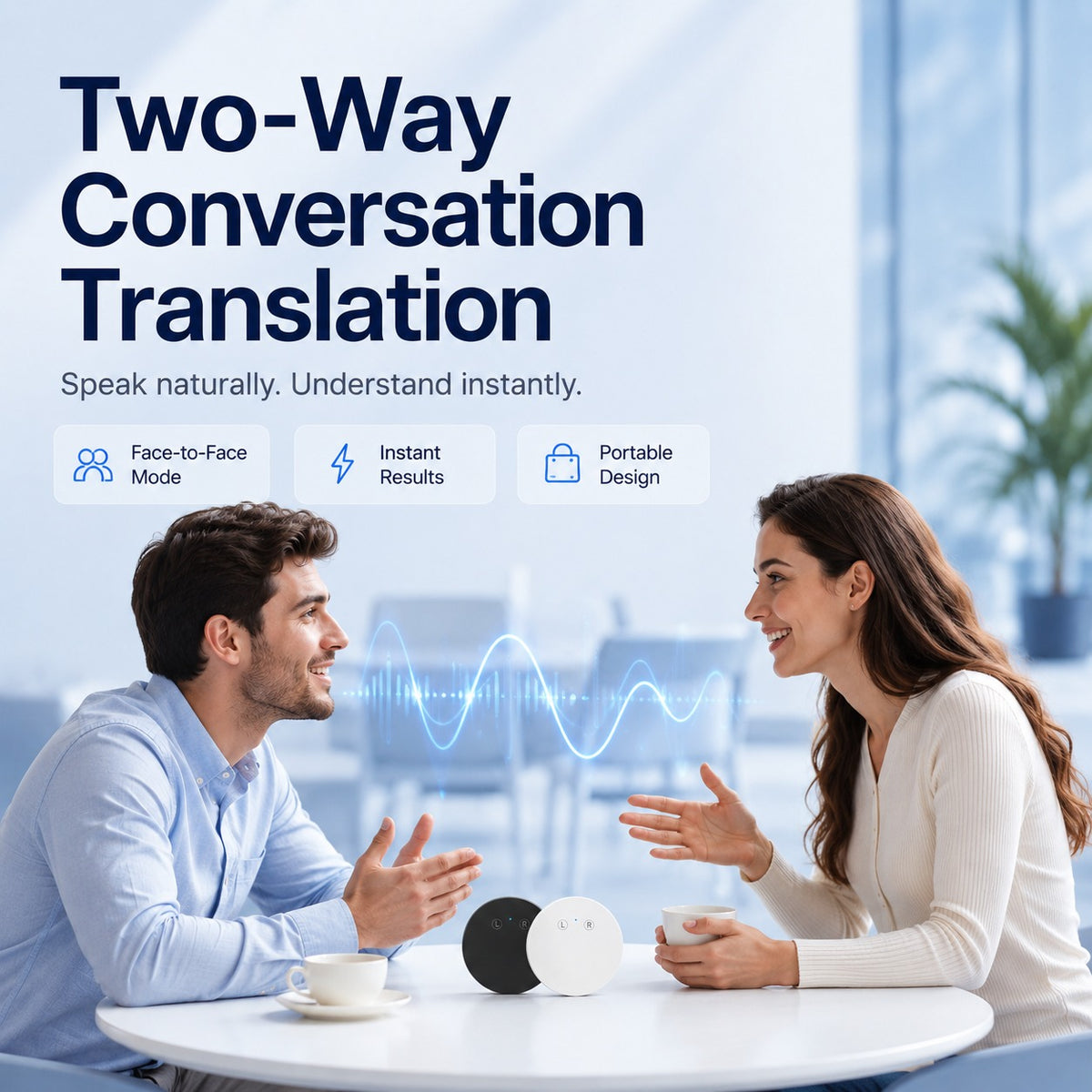 AI Language Translator Device – Real-Time Two-Way Voice Translator with Multi-Language Support