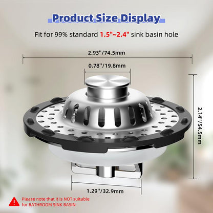 📢Stainless Steel Kitchen Sink Strainer