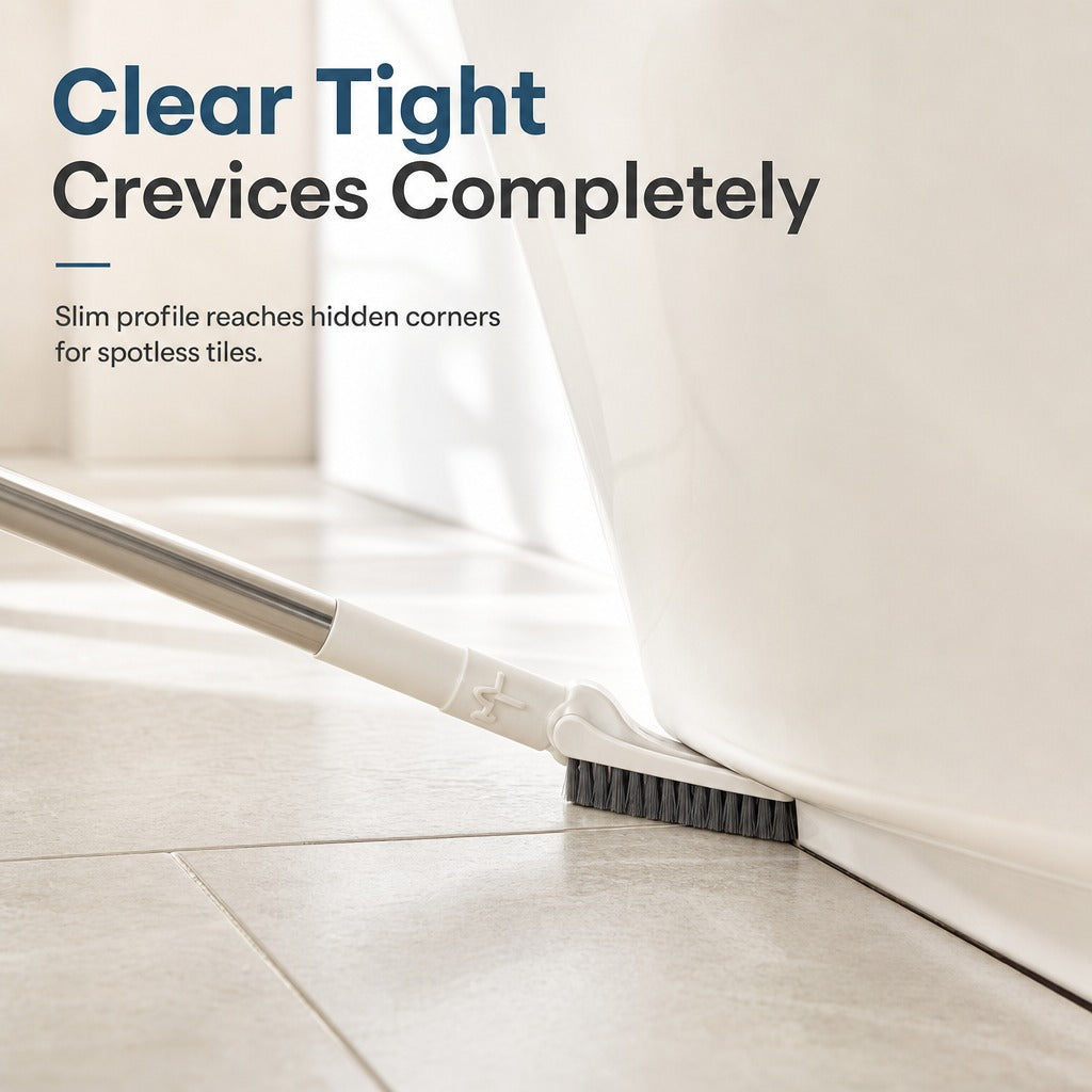 🧽 Long-Handle Corner Scrub Brush – Reach Tight Spaces Easily