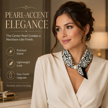 🏆25K+ SOLD 🔥2026 HOT SALE ✨ Effortless Glamour: Pop-On Pearl Necklace Scarf 🧣