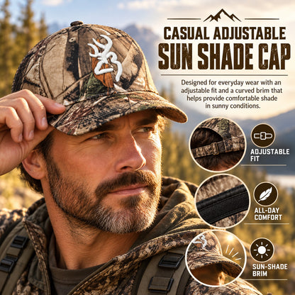 ✨ Adjustable Camo Baseball Cap – Unisex Tie-Dye Camouflage Hat, Curved Brim & Embroidered Outdoor Style