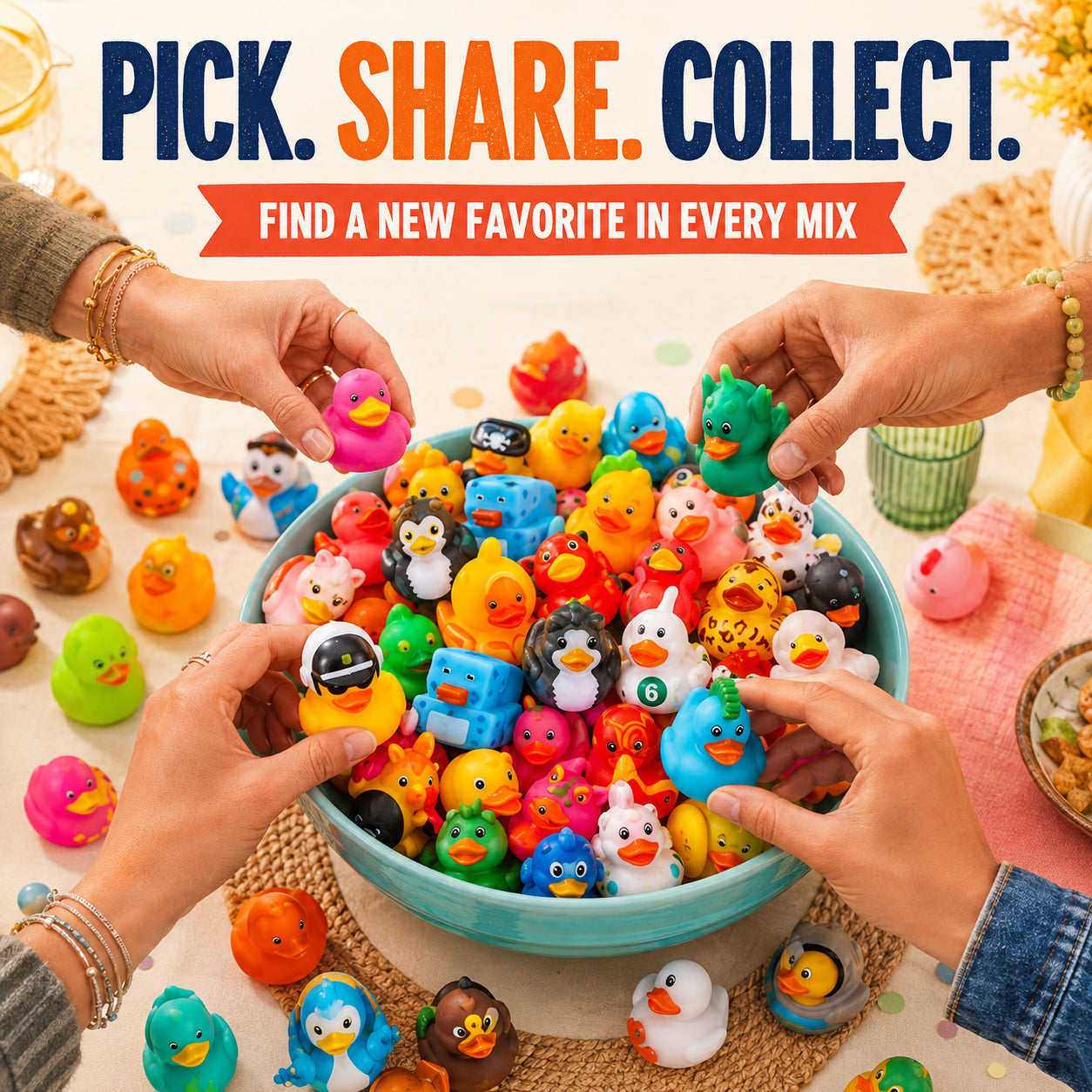 🦆 20-Piece Mystery Duck Mix™ – Every Pack Is a Surprise!