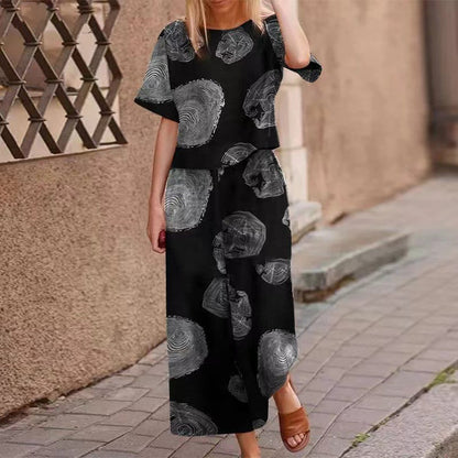 Women's Loose Print Top ＆ Pants 2-Piece Set