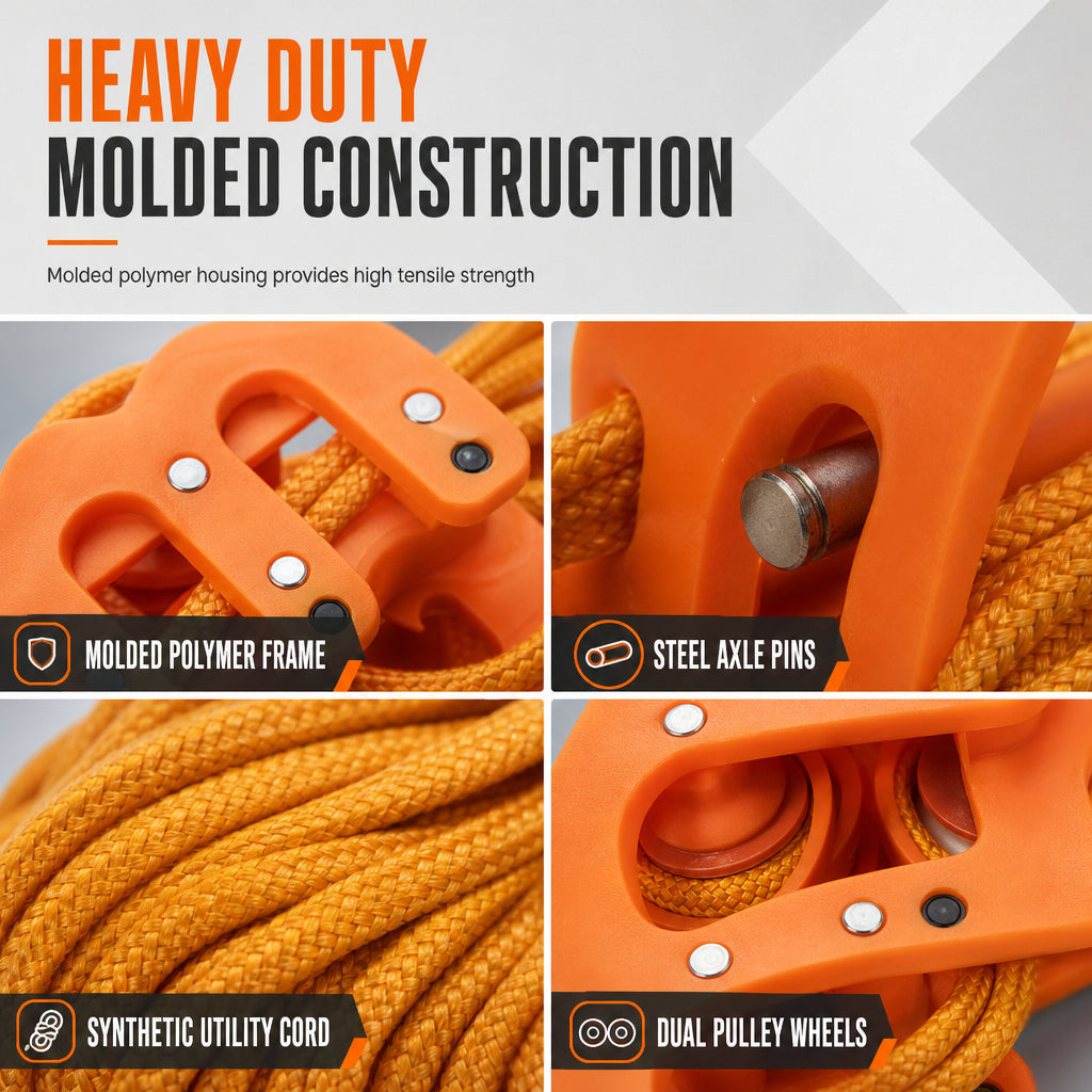 📢📢50% OFF !! ⏰Hoist Block and Tackle Hunting Equipment Hoisting System