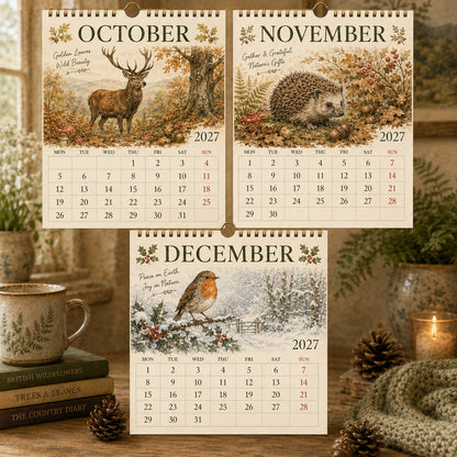 2027 Woodland Calendar｜A4 Hanging Calendar
