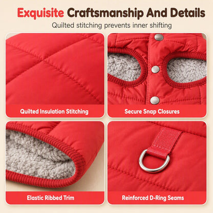 🐾 LIMITED-TIME 50% OFF! ✨ Hooded Dog Coat – Fleece-lined, Windproof 🧥