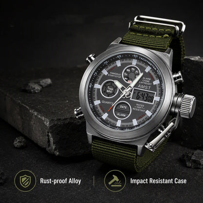 Men's Retro Digital Quartz Sports Watch