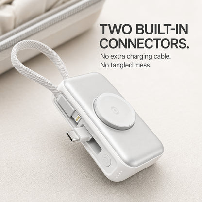 🔥 New 2026🔋 3-in-1 Mini Power Bank – Phone Charger, Watch Charger & Foldable Stand