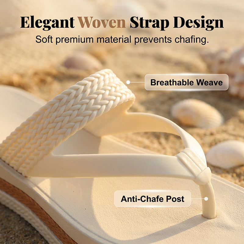 👡 50% OFF NOW! 🌸 Women's Woven Strap Platform Flip-Flops – Cushioned footbed & durable straps – Lightweight, perfect for beach, pool or casual summer days – comfy and stylish ☀️