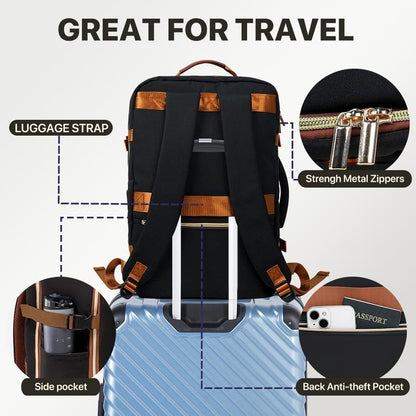 🌍 40-liter airline-approved travel backpack, comes with 3 storage bags, and can replace a 20-inch suitcase. 🛍️