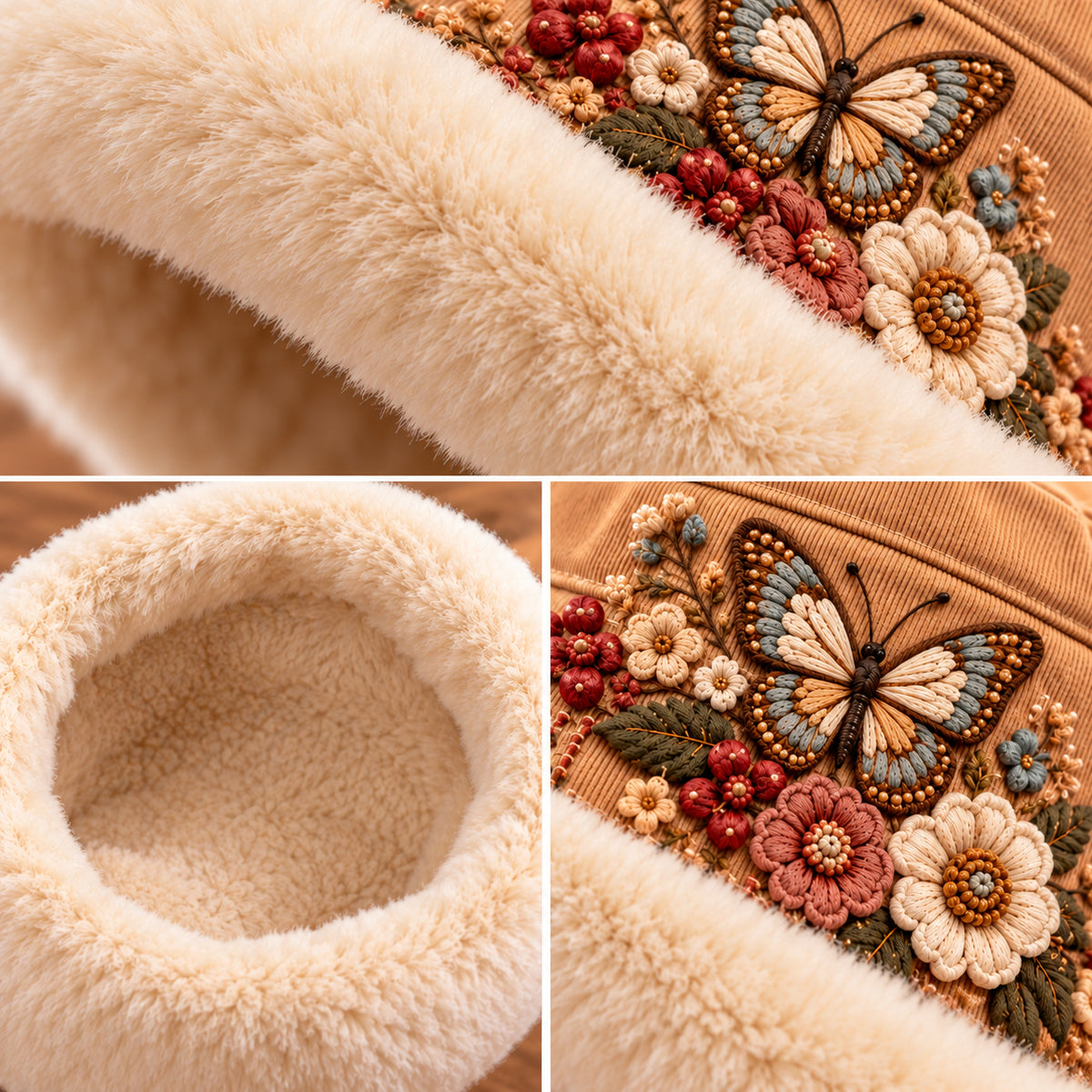 🌸 🌸 Women’s Cozy Plush-Lined Winter Bucket Hat – Floral & Animal Designs