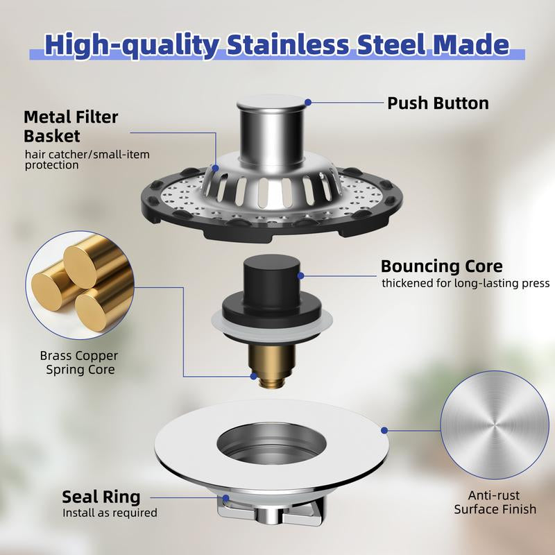 📢Stainless Steel Kitchen Sink Strainer