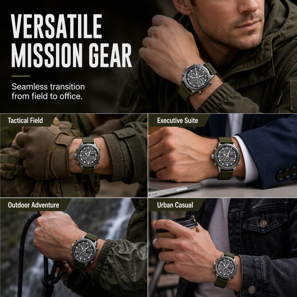 Men's Retro Digital Quartz Sports Watch