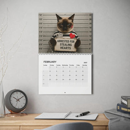 😂Funny Cat Mugshots 2027 Calendar