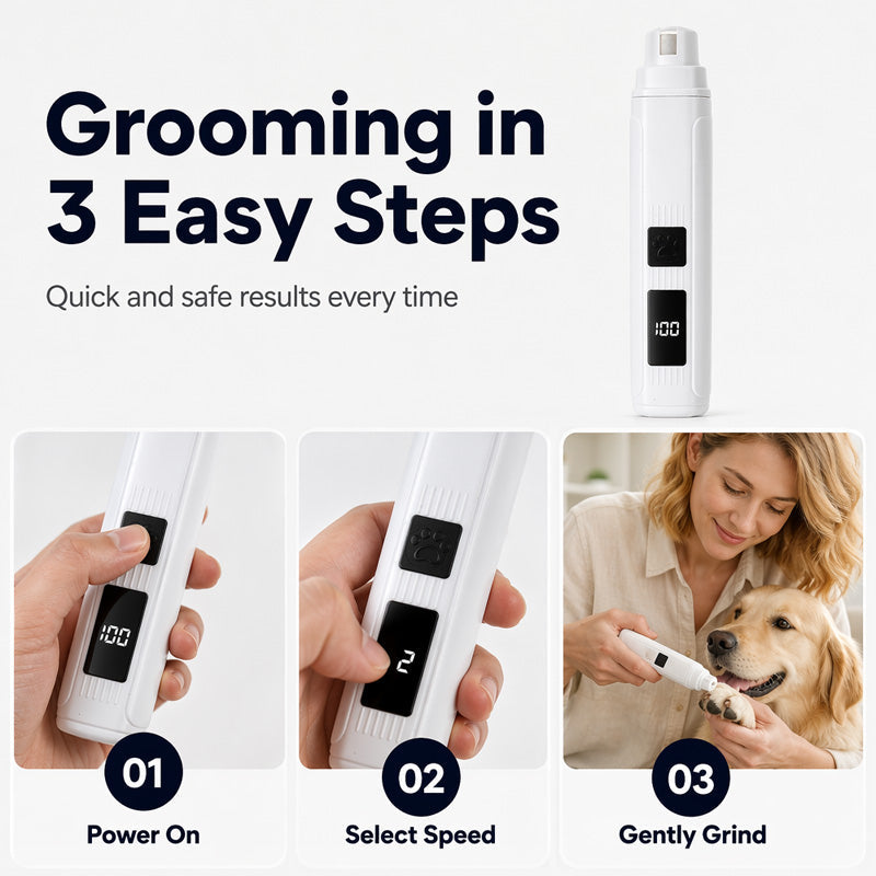 Electric Pet Nail Grinder with LED Power Display