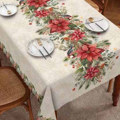 🎄🎁Stylish Christmas Printed Tablecloth – Stain Resistant, Wrinkle-proof, Easy Wash ✨