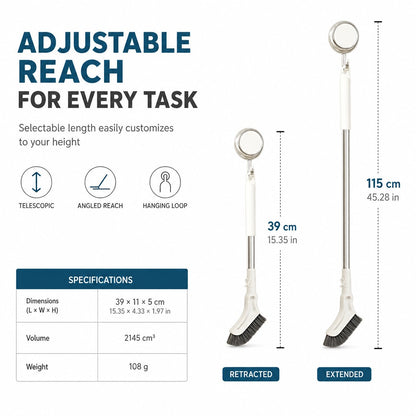 🧽 Long-Handle Corner Scrub Brush – Reach Tight Spaces Easily