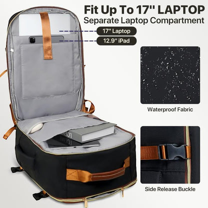 🌍 40-liter airline-approved travel backpack, comes with 3 storage bags, and can replace a 20-inch suitcase. 🛍️