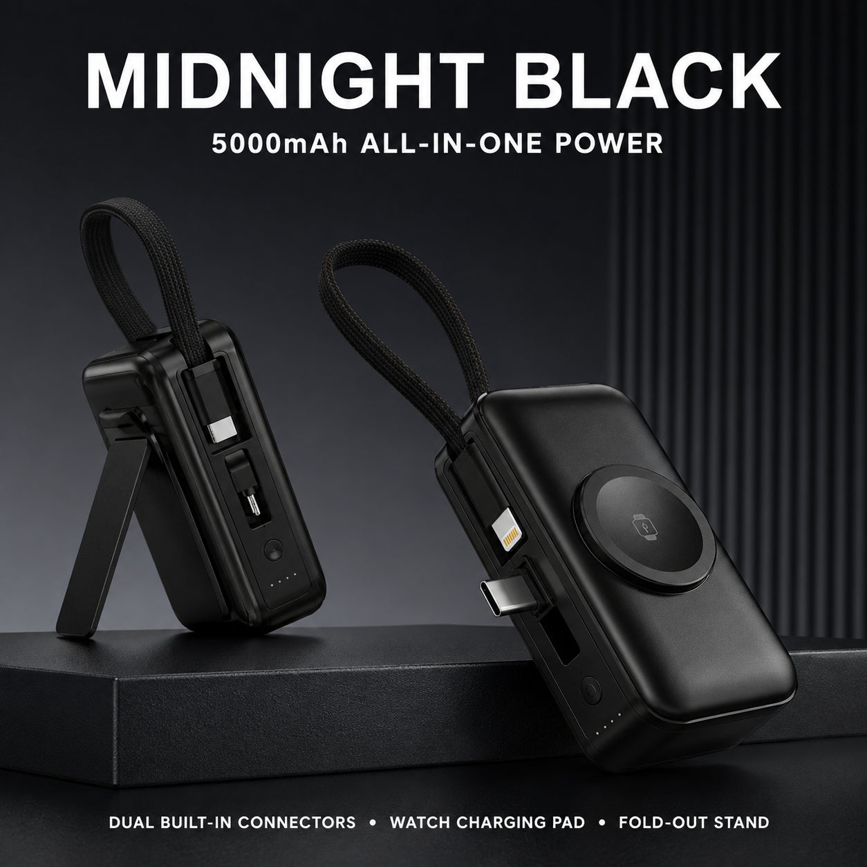 🔥 New 2026🔋 3-in-1 Mini Power Bank – Phone Charger, Watch Charger & Foldable Stand