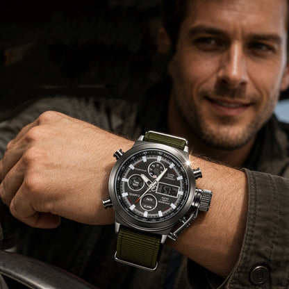 Men's Retro Digital Quartz Sports Watch