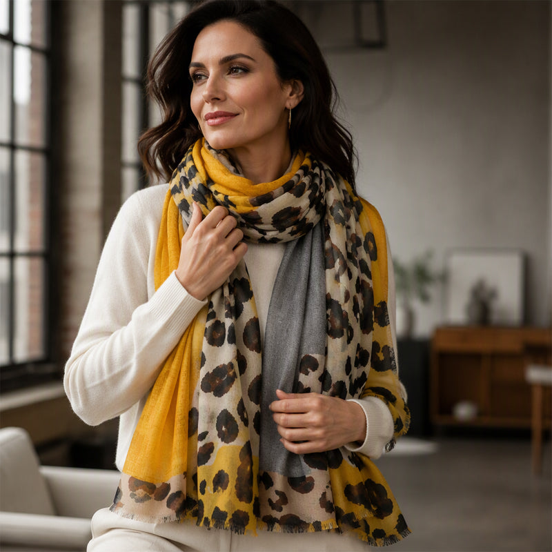 ✨ Women's Leopard Print Shawl Scarf: Lightweight, Versatile & Effortlessly Chic 🐆