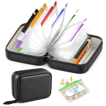 💊 14-Pouch Travel Pill Organizer – Waterproof Medicine & Vitamin Case