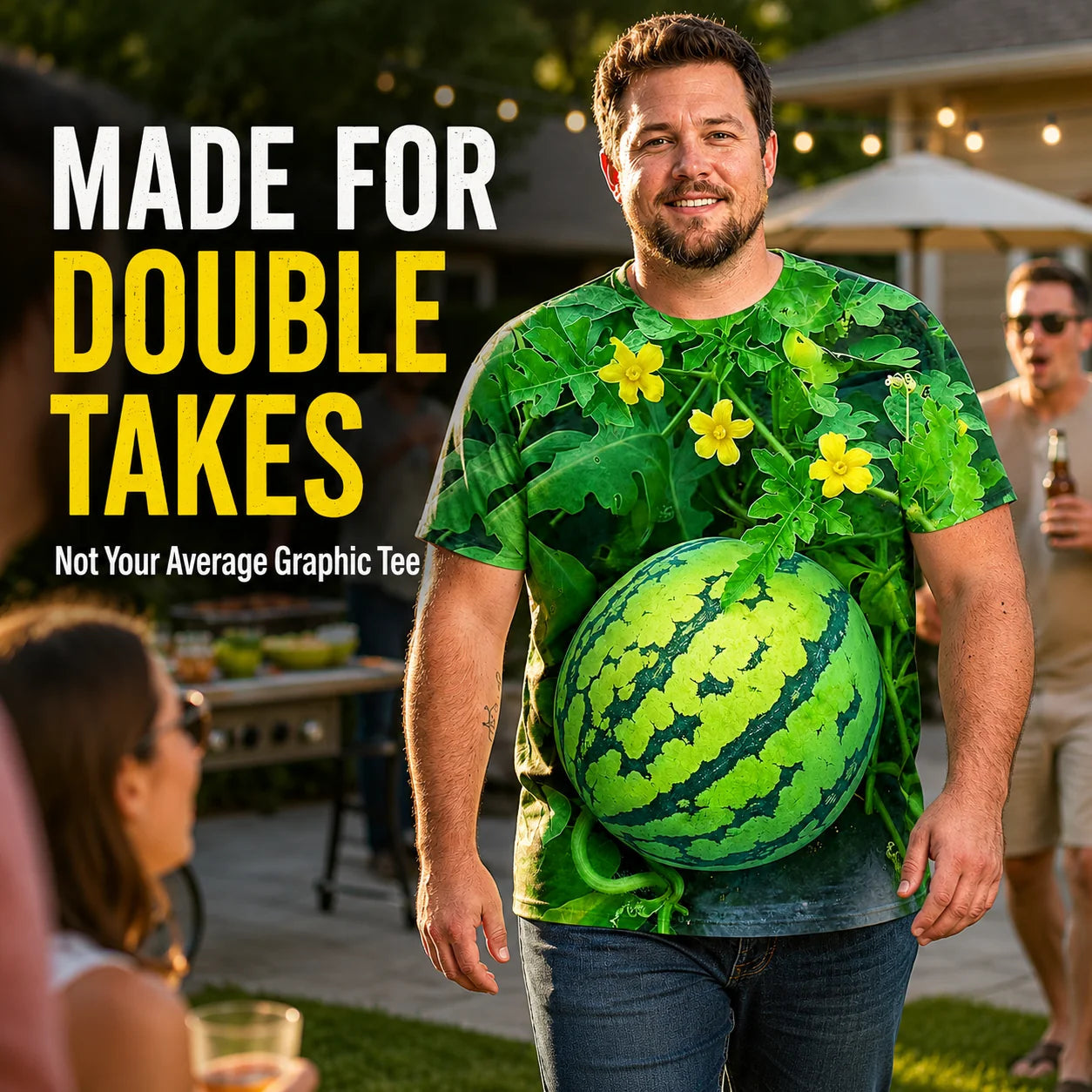 Men's Funny 3D Watermelon T-Shirt – The Shirt That Makes Everyone Smile