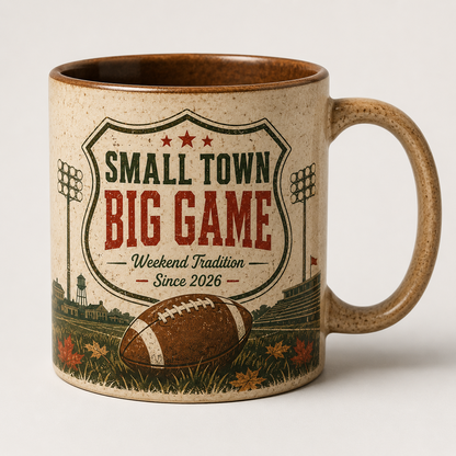 🏈 Small Town Big Game Mug