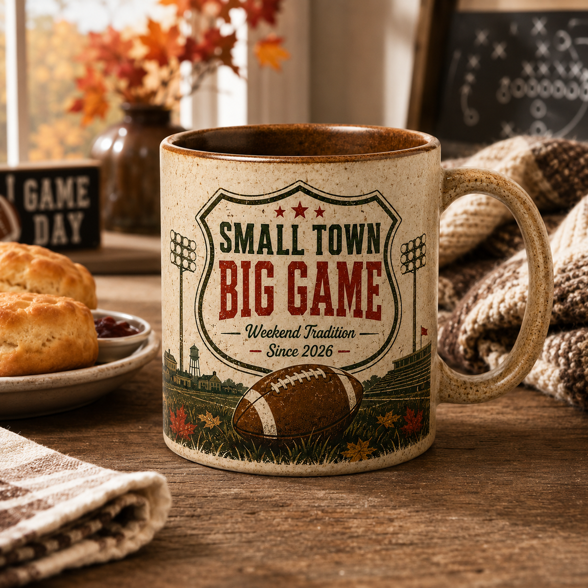 🏈 Small Town Big Game Mug