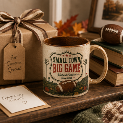 🏈 Small Town Big Game Mug