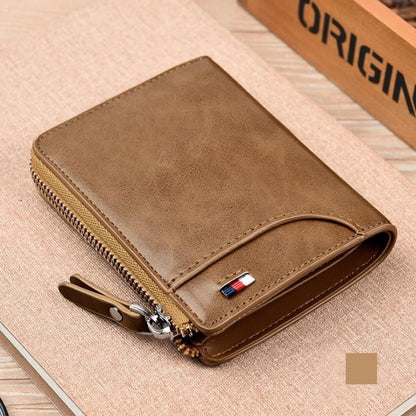 Men Wallet Zipper Purse ( RFID PROTECTED )