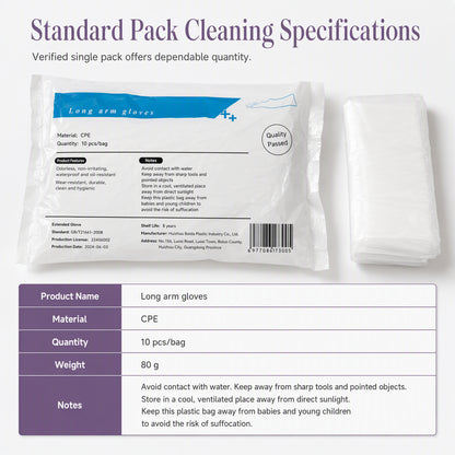 ⏳ 50% OFF! ✨ Disposable Long-Cuff Cleaning Gloves – Extended Sleeve Coverage for Splash-Prone Chores, Lightweight Film Construction, Gathered Cuff Fit & Lower-Forearm Protection – 20/50/100 Pack 🧤